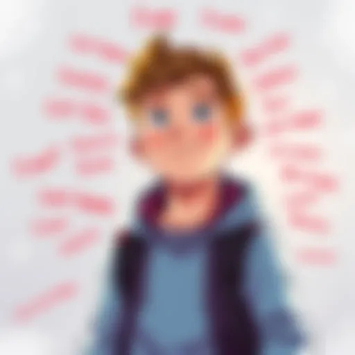 Illustration of a character named Finn surrounded by a variety of creative last name options