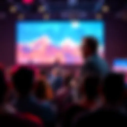 Charles Hoskinson presenting at a tech event in Colorado, surrounded by an engaged audience