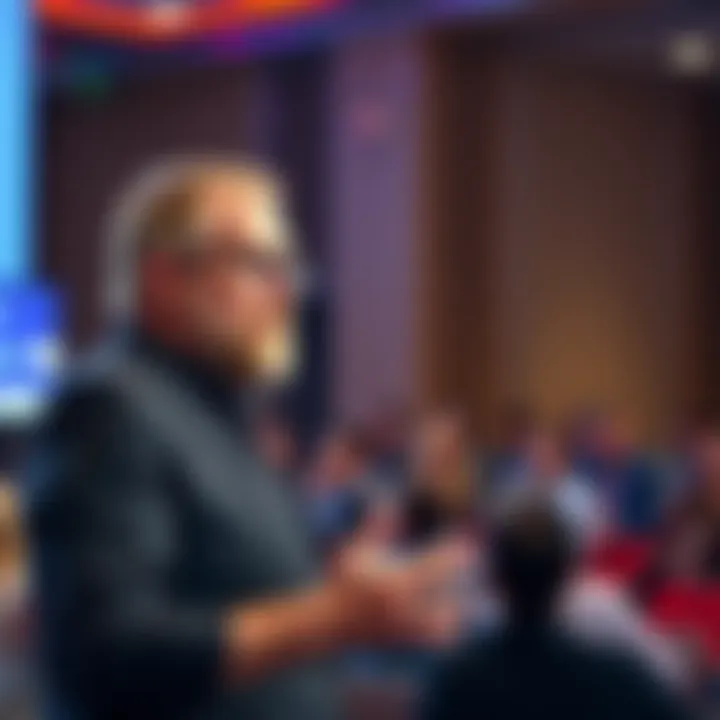 Charles Hoskinson speaking at a conference about Ethereum's challenges and scalability issues