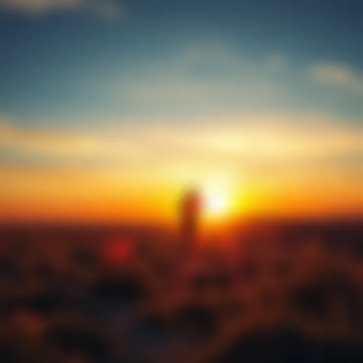 A person running towards a sunrise with determination, symbolizing the pursuit of dreams.