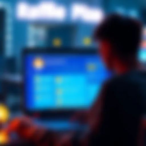 A person looking at a laptop screen with raffle prize notifications on display