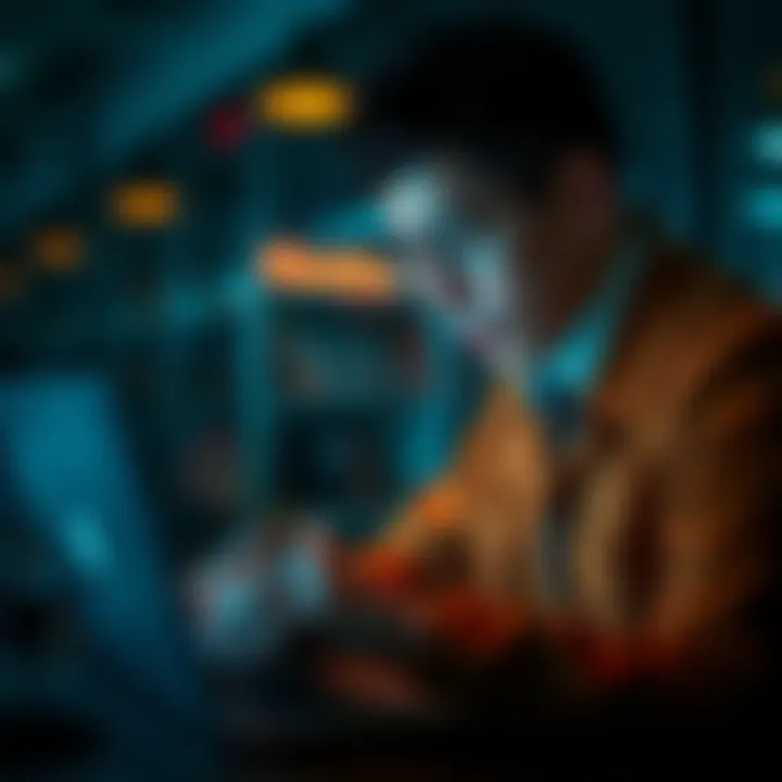 A person looking concerned while reading a suspicious email on a laptop, highlighting security issues