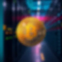 An illustration of CHIP USD.AI coin in front of a modern data center, symbolizing its role in financing technology infrastructure.