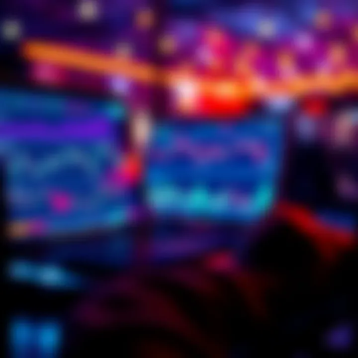 A person researching different cryptocurrency trading platforms on a laptop, with graphs and market data displayed on the screen.