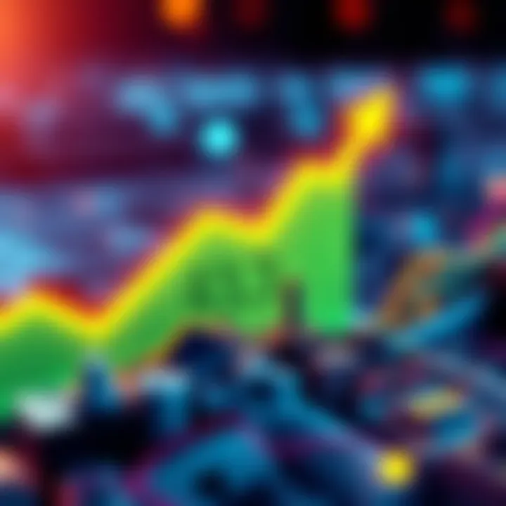 Graphic showing an upward trend indicating the increase of circulating supply from 43 billion to 43.3 billion, highlighting its importance for investors.
