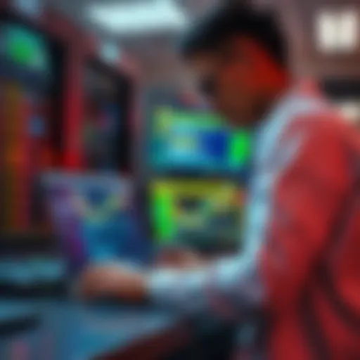 A person setting up Claude Chrome on a budget VPS, working on a laptop with server screens in the background.