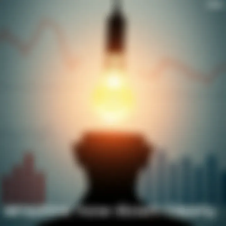 Clear explanation of complex issues A light bulb above a person's head symbolizing understanding, with simple graphs and charts in the background.