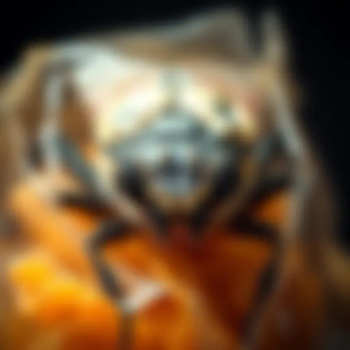 A close-up view of a strange bug found inside a common pack, highlighting its unusual features.