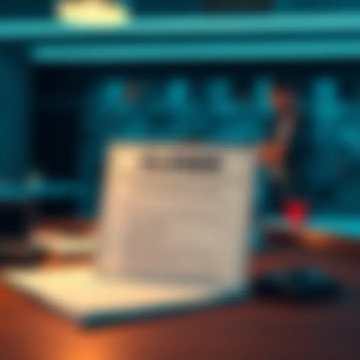 Notice on a desk about a closed Revolut account after crypto transactions, with worried person looking at it