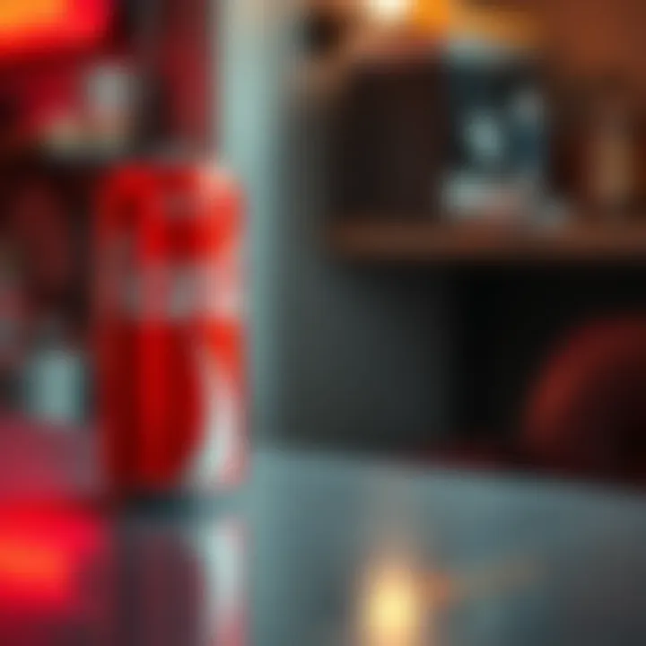 A close-up of a Coca-Cola can on a table, showing its red and white label, with a question mark next to it, suggesting a debate about its taste change.