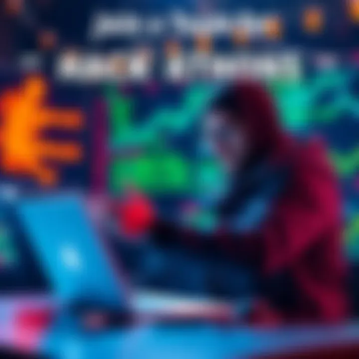 A coder with a laptop reaching out to people for online hackathons