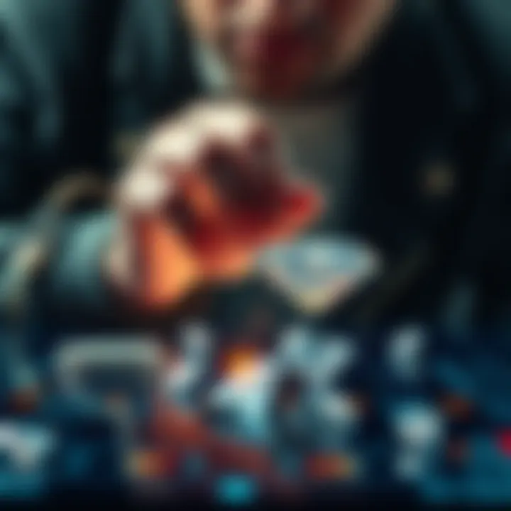 A person exchanging Bid tokens for sparkling diamonds on a digital platform