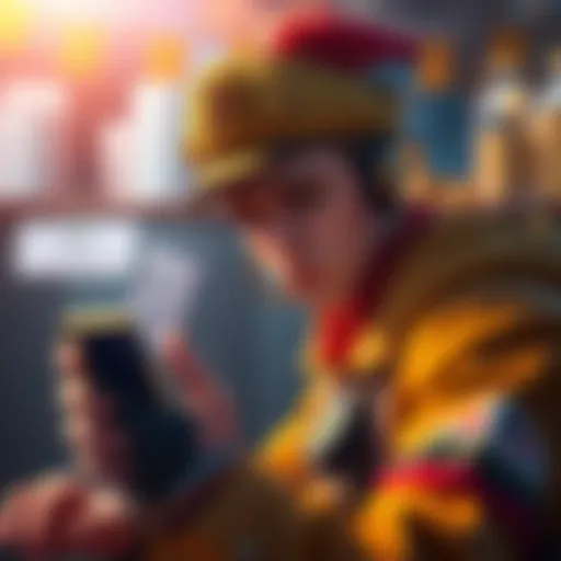 A Coin Master player looking at a phone screen, frustrated by missing milestone details after village 230. Fellow players are encouraged to assist him.