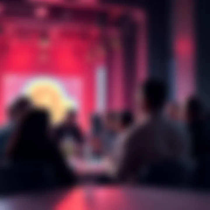 A group of people engaged in a heated discussion about Coinbase and cryptocurrencies in a forum setting