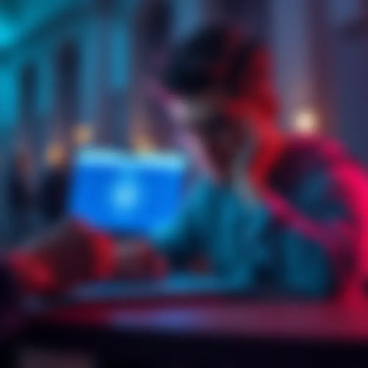 Frustrated user looking at a frozen Coinbase account on a laptop with a locked screen display