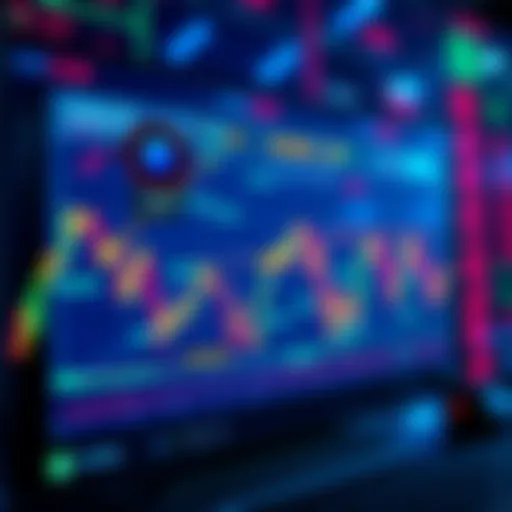 A screen showing fluctuating cryptocurrency prices with a glitch effect, depicting uncertainty and speculation.