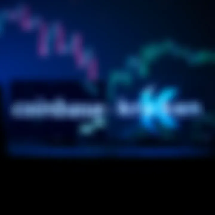 Side-by-side display of the Coinbase and Kraken logos, representing two popular cryptocurrency platforms