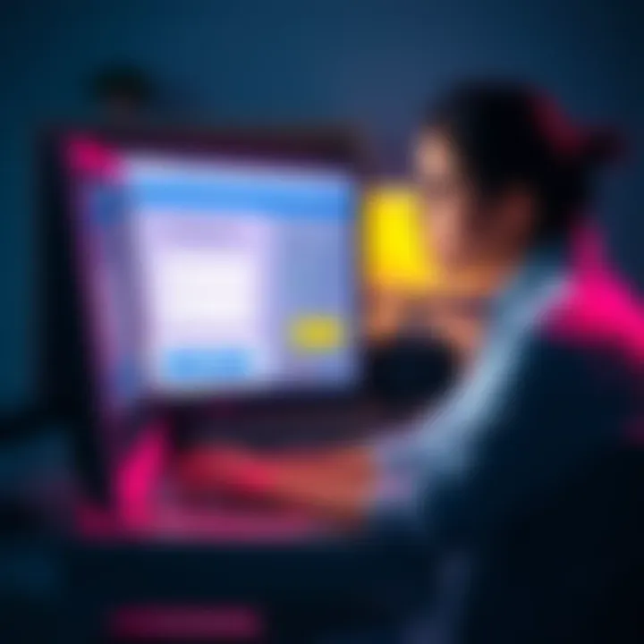 A worried couple looks at their computer screen showing Coinbase's loan page, concerned about blocked funds.