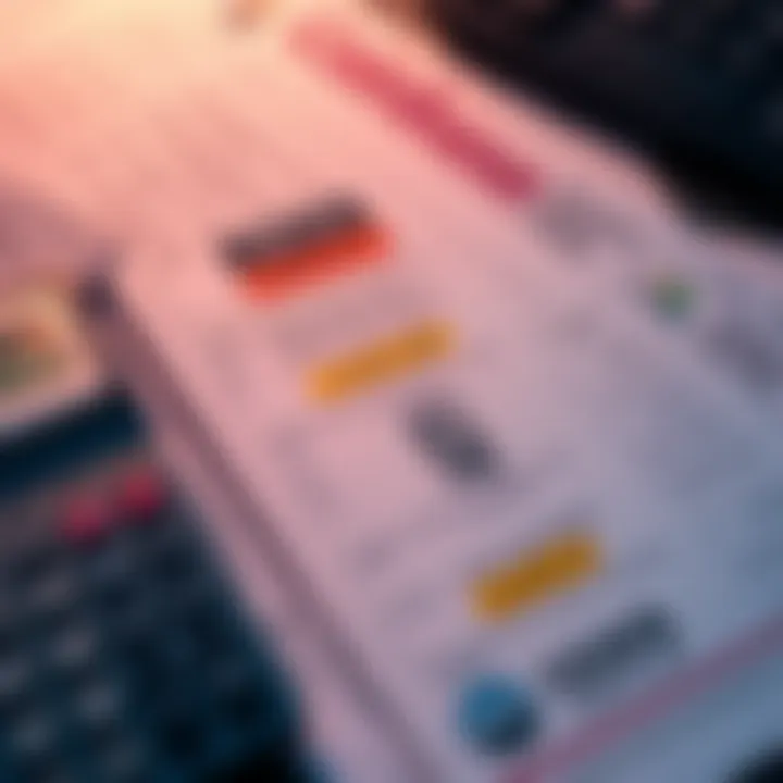 A close-up of a 1099-DA tax form from Coinbase, with highlighted sections showing discrepancies and notes for reconciliation, surrounded by a calculator and tax documents.