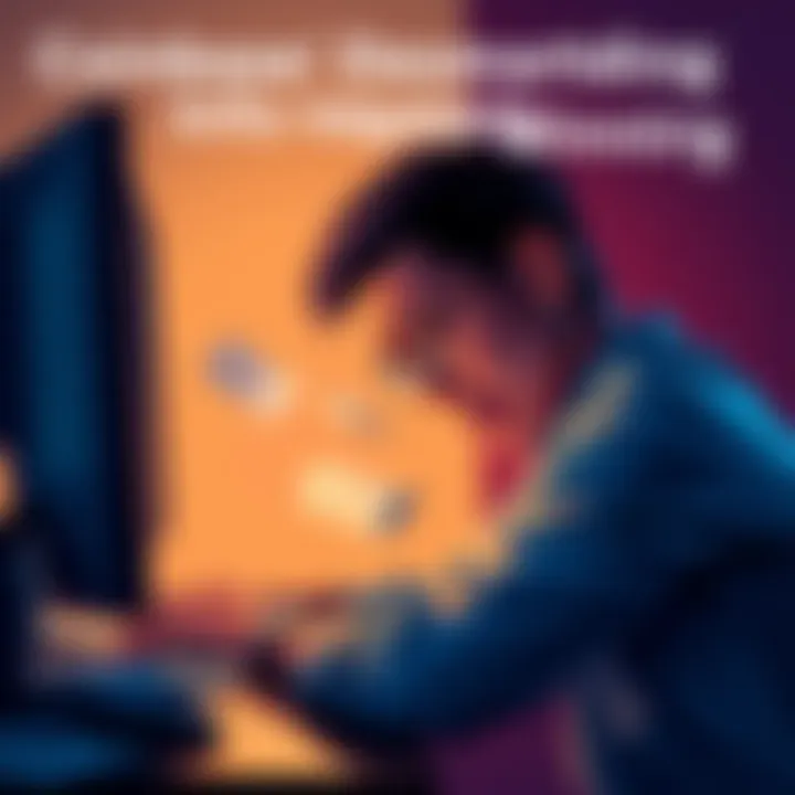 A person looking at a computer screen with confusion, papers scattered around, indicating pressure over gambling winnings.