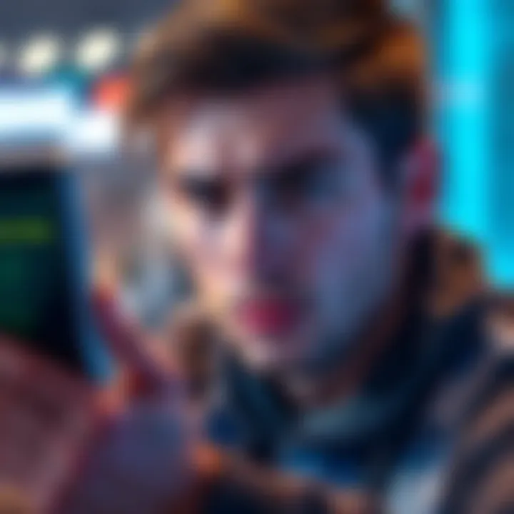 A Coinbase user is looking at their screen with a confused expression, showing a transaction error message on the display related to JTO coin purchase.