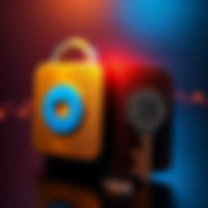 Coinbase vs Cold Wallet A comparison graphic showing Coinbase logo with a lock and a cold wallet with a key, highlighting security measures.