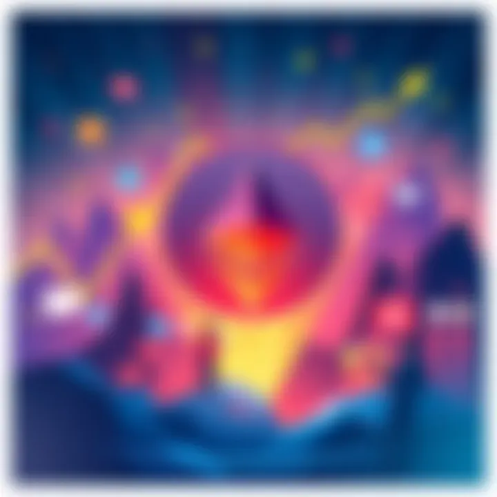 A digital illustration showing a dramatic rise in Ethereum price with a large ETH symbol and social media icons representing online discussions.