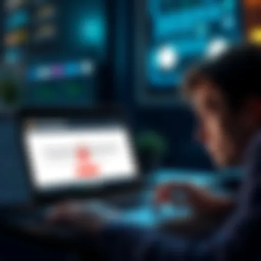 A person looking worriedly at a laptop showing a Cointracker password reset email.