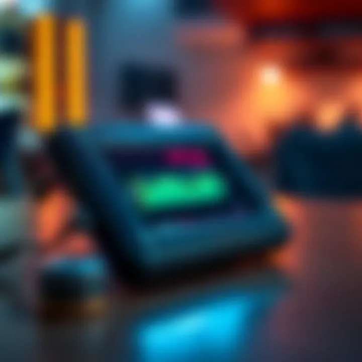 A cold wallet device with a robust battery displayed on a table, showcasing its solid design and features for security.