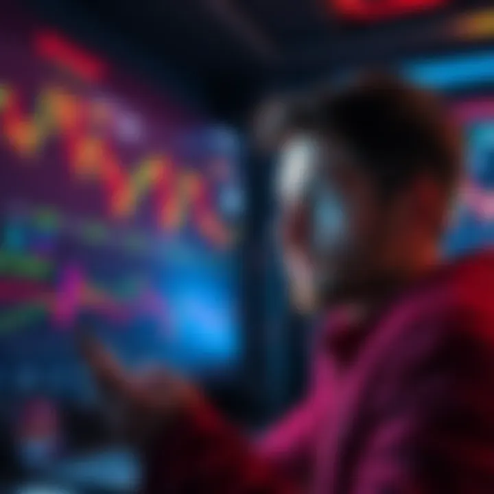 A person considering the pros and cons of swapping cryptocurrency from a cold wallet for trading, with a cold wallet device and trading charts displayed.