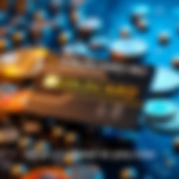 A close-up view of the COLDCARD Mk5, showing its sleek design and security features, with a backdrop of cryptocurrency symbols.