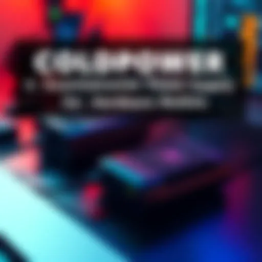 COLDPOWER power supply connected to a hardware wallet on a desk with a glowing LED indicator