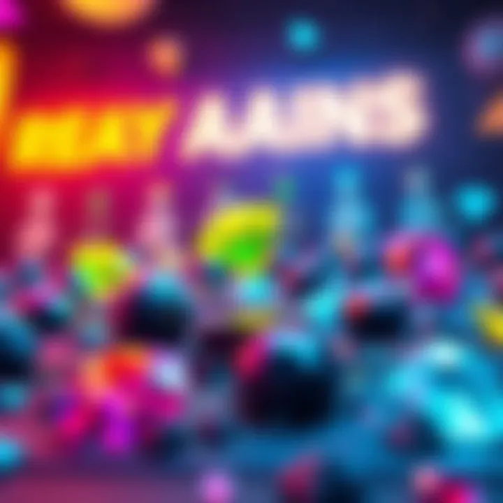 A vibrant scene showing rare colored diamonds with special powers in a gaming environment, enticing players to collect them for unique boosts