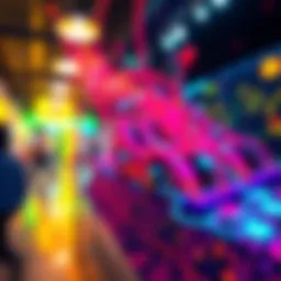 A vibrant NFT animation showcasing digital art with moving colorful elements and creative designs.