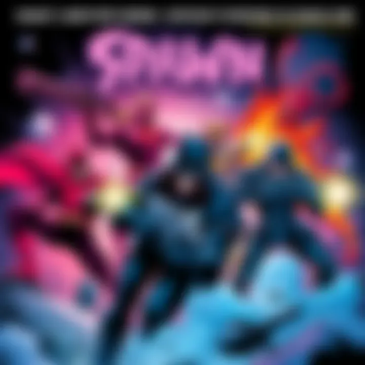 A vibrant comic book cover showcasing characters from popular series like Spawn, Gunslinger, and Scorched, inviting new readers to join in.