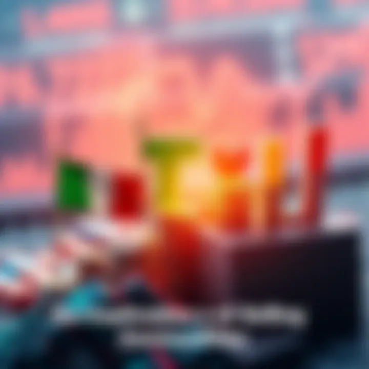 Visual representation of tax implications on commodities in Italy, featuring tax symbols and Italian flags with a chart showing fluctuations.