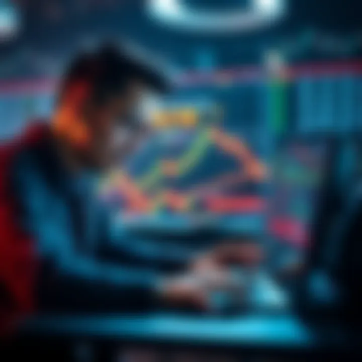 Common Crypto Trading Mistakes A beginner trader looking confused while analyzing cryptocurrency charts on a laptop, representing the challenges of new investors in crypto trading.