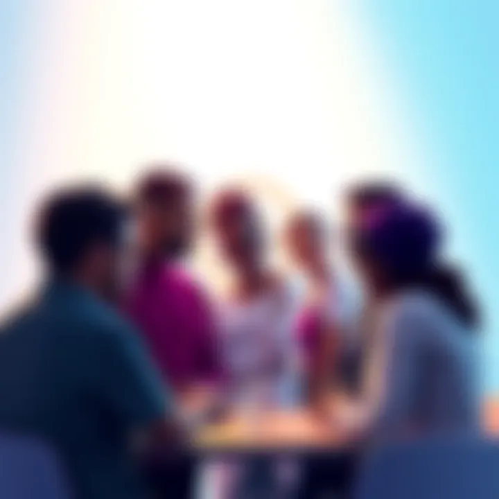 Community Feedback Request A diverse group of people discussing content ideas with Crypto.com logo in the background