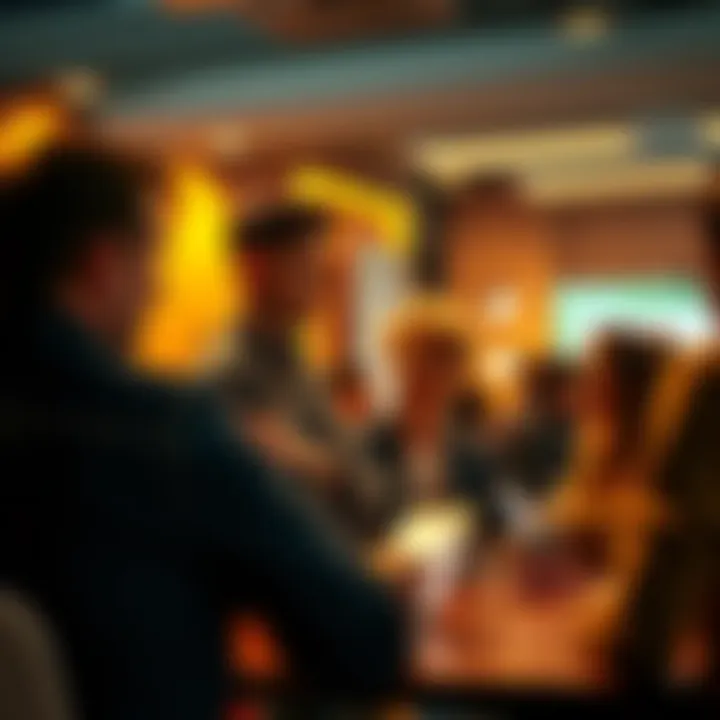 Group of people discussing and sharing advice in a forum setting