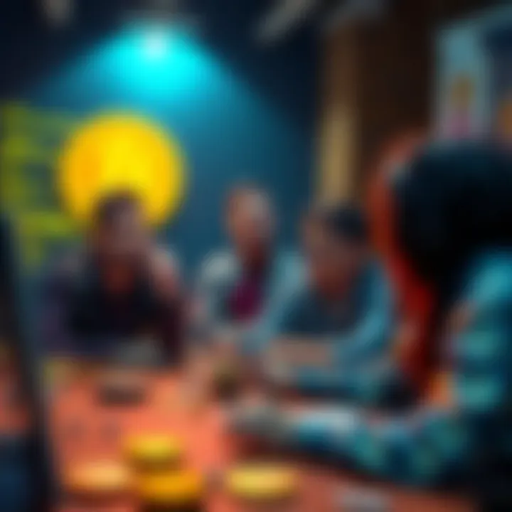 A group of people discussing digital currency improvements on a forum, highlighting community collaboration.