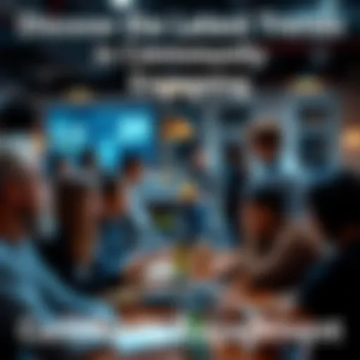 A diverse group of people collaborating and sharing ideas in a community setting