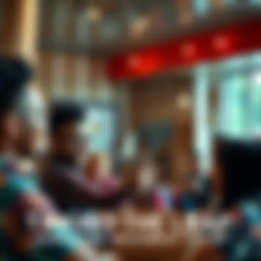 A diverse group of people participating in a community meeting, sharing ideas and discussing ways to contribute positively to society.