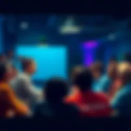 A group of diverse community members discussing new initiatives and partnerships at a meeting.