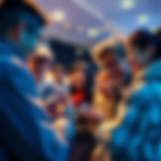 Participants discussing card strategies for Winter Streak 6 challenge with excitement