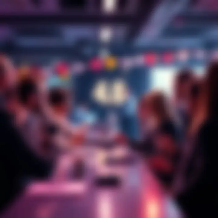 A group of people engaging in a lively discussion about recent trends in a forum setting.