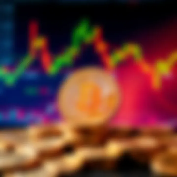 Companies Buy Bitcoin A graphic illustrating companies purchasing Bitcoin with a background of financial graphs showing losses.