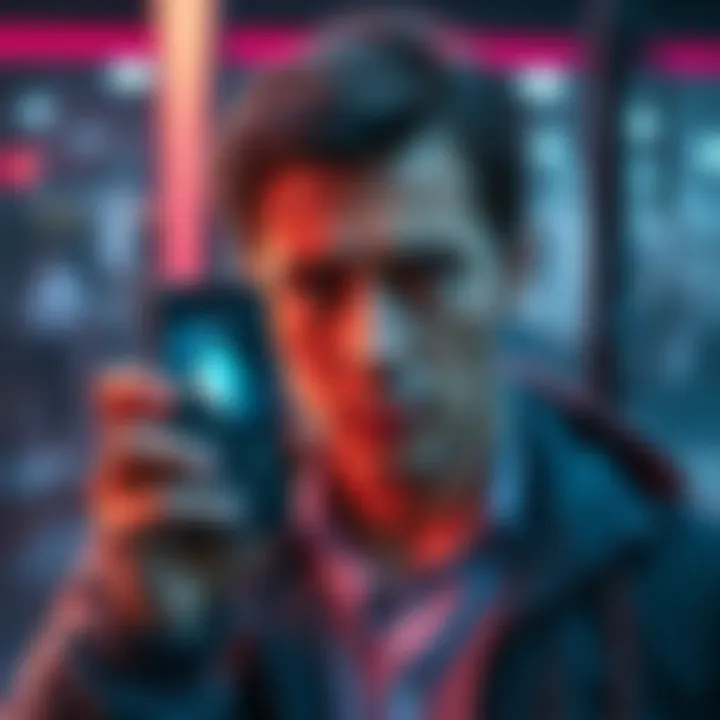 Person looking concerned about Cardano A longtime Ada holder looks worried while holding a smartphone showing Cardano graphics.
