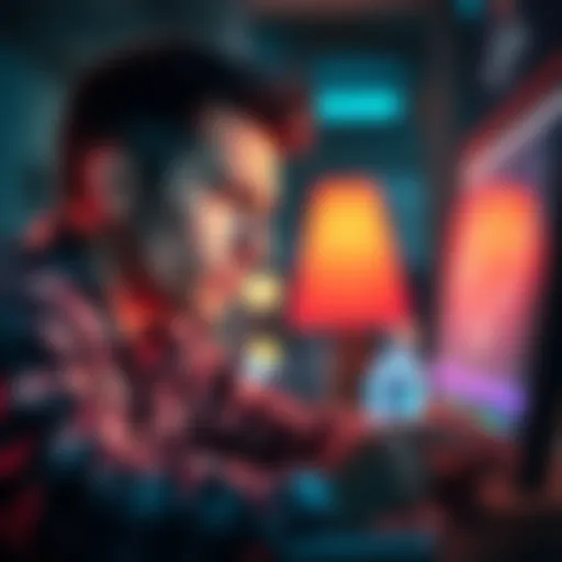 A worried individual looking at a computer screen with a concerned expression while checking their account balance and withdrawal status.