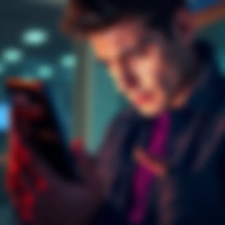 A worried person looking at their Ledger wallet app on a phone, showing signs of unusual activity