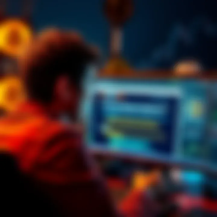 A person looking at a computer screen showing Bitcoin Core with expired PGP signature message
